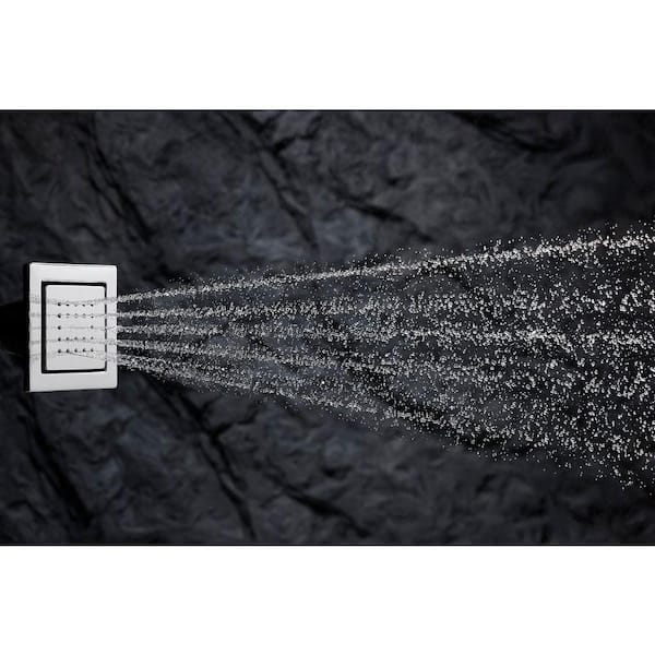 WaterTile 4-7/8 in. Square 22-Nozzle 2.5 GPM Body Spray with Stimulation Spray in Vibrant Polished Nickel