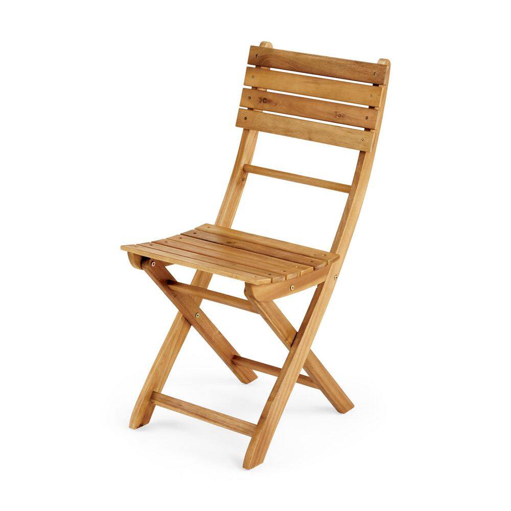 Acacia Wood Outdoor Folding Dining Chair in Natural Set of 2 price history on PriceWatchPro