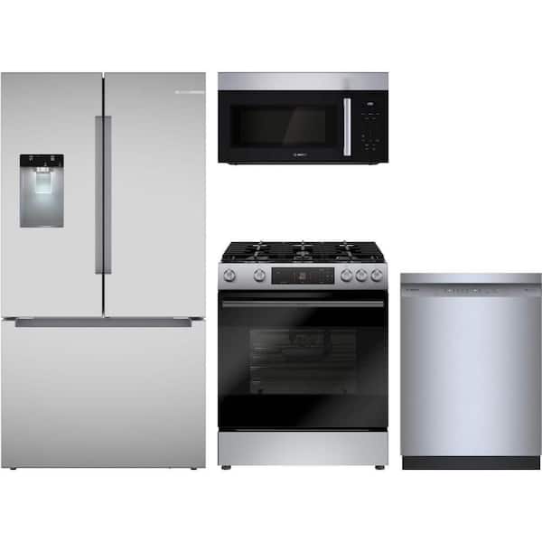 100 Series 26 cu. ft. Standard Depth Refrigerator with 5 Burner Slide-In Gas Range and Dishwasher with PrecisionWash