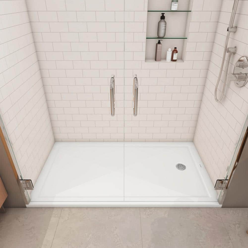 Architec 36" x 60" White Acrylic Single Threshold Shower Base