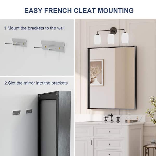 KeonJinn 48 in. W x 36 in. H Rectangular Framed Aluminum