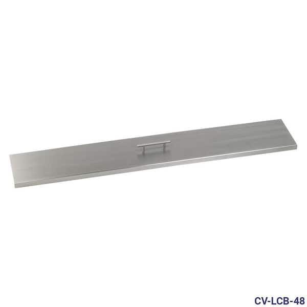 American Fire Glass 48 in. x 6 in. Stainless Steel Cover Linear Drop-In Fire Pit Pan