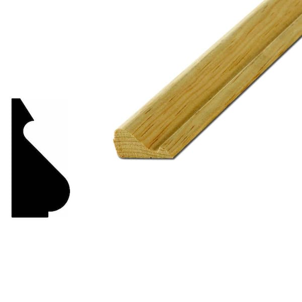 WM163 11/16 in. x 1-3/8 in. Pine Base Cap Moulding