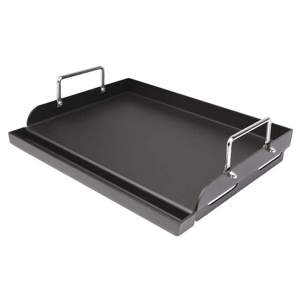 17 in. x 13 in. Nonstick Coating Cooking Skillet Pan, Flat Top Cast Iron Griddle Insert for Outdoor Gas Grill