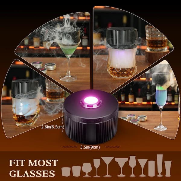 Aberlour 10年 King e IV ミニボトルセット Lynzavix Clear Glass Electric Cocktail Smoker Kit with LED Lights