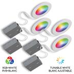 4 in. Tunable New Construction or Remodel IC Rated Smart Recessed Integrated LED Kit (4-Pack)