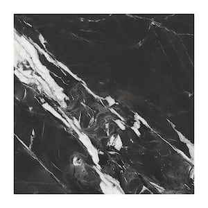 Spanish Mirage  4 in. x 12 in. x 9mm Marble Porcelain Floor and Wall Tile Black Sample