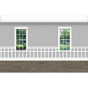 WAINSCOTKIT016-36WHW . 75 in. D x 36 in. W x 92 in. L Unfinished Aspen Wood Hayden Wainscot Kit Panel Moulding