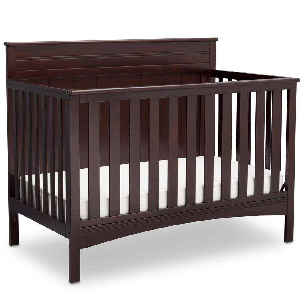 Delta Children Fancy Dark Chocolate 4-in-1 Convertible Crib 540310-207 ...