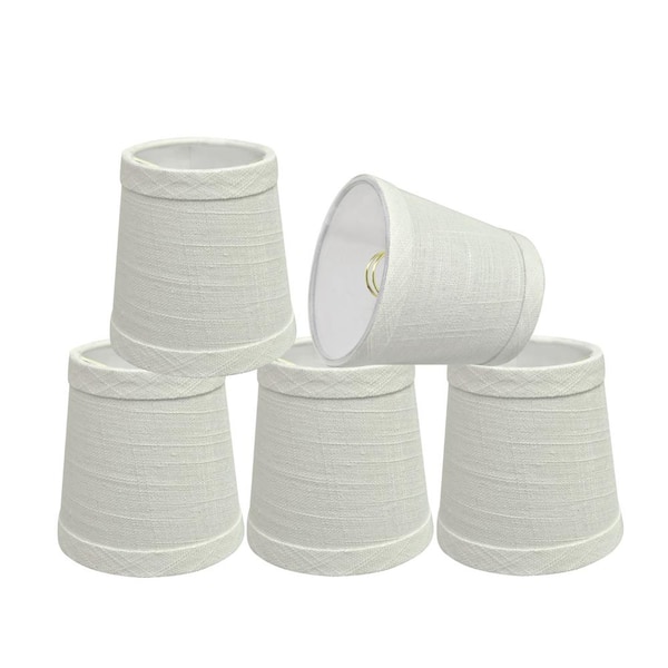 4 in. x 4 in. Off White Hardback Empire Lamp Shade (5-Pack)