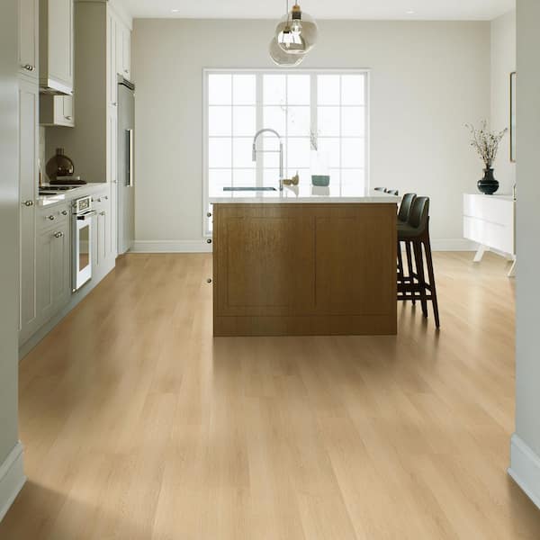 Bisque Pointe 20 MIL x 9 in. W x 48 in. L Waterproof Loose Lay Luxury Vinyl Plank Flooring (23.95 sq.ft/Case)