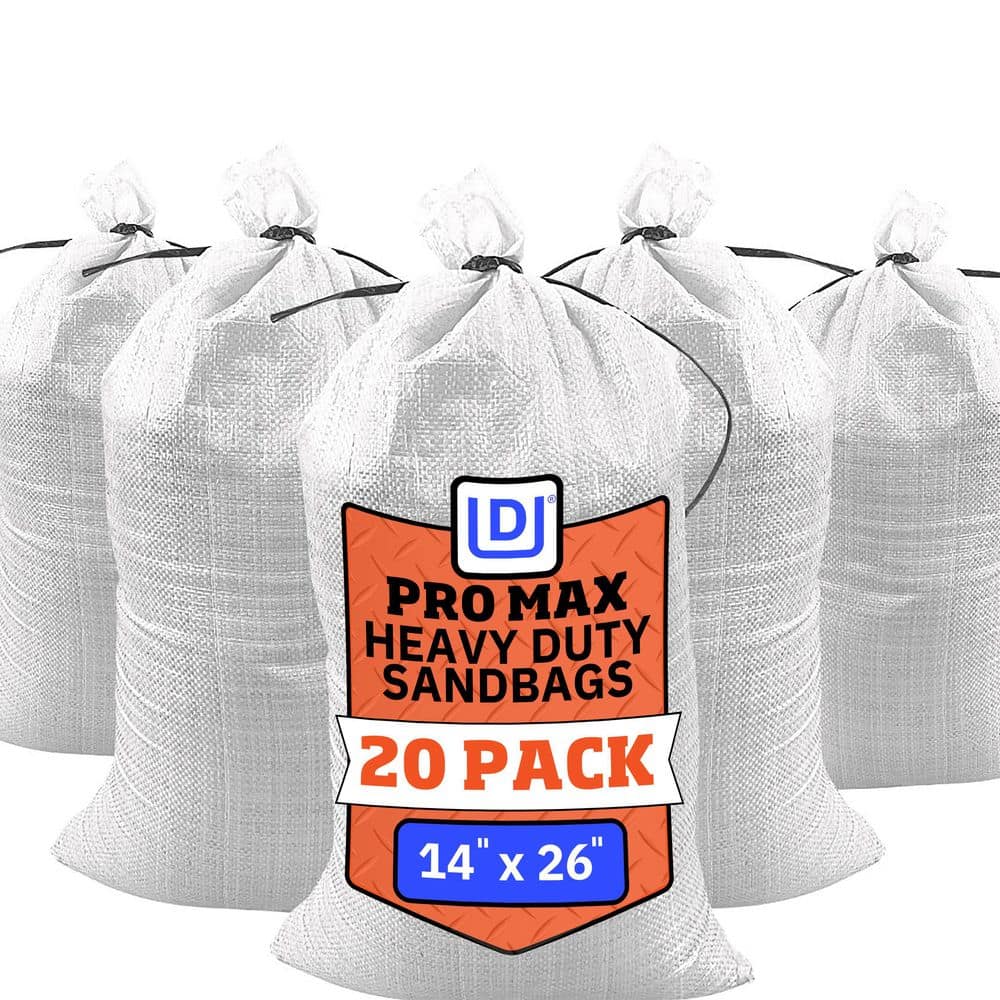 14 in. x 26 in. White Pro Max Extra UV Flood Barrier Sand Bags with Tie Strings (20-Pack) price history on PriceWatchPro