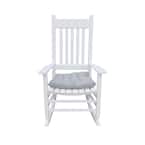 White Wooden Outdoor Porch Rocking Chair
