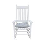 White Wooden Outdoor Porch Rocking Chair