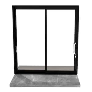 ERIS 96 in. x 80 in. Matte Black Universal Handing Aluminum Sliding ...