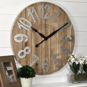 22.5 in. Slat Wood Wall Clock
