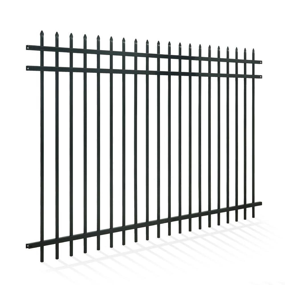 5 ft. x 8 ft. Heavy-Duty Steel Spaced Bar Pointed Pinnacle Metal Fence Panel (Single Panel) price history on PriceWatchPro