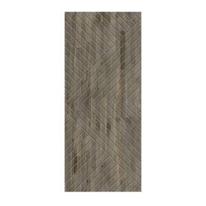 24 in. x 80 in. Hollow Core Weather Gray Stained Solid Wood Interior Door Slab