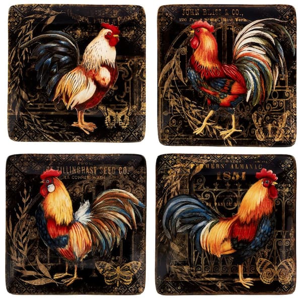 Hen & Rooster Ceramic 6-Piece Kitchen Set