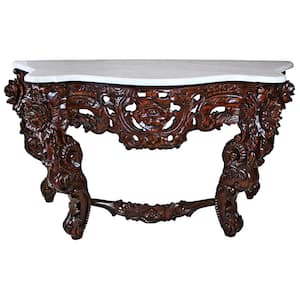 Hapsburg 54 in. Brown Standard Specialty Top Marble Console Table
