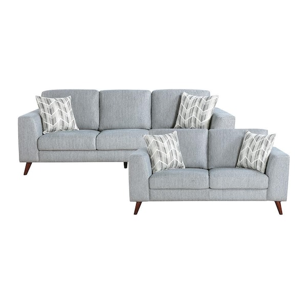 Lazzara Oberon 87 in. W Straight Arm Chenille Fabric Rectangle 2
