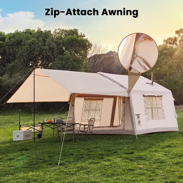 BOZTIY 6-8 Person Inflatable Camping Tents with Canopy Blow Up