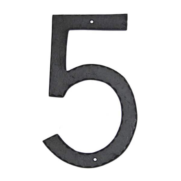 Montague Metal Products 10 in. Textured House Number 5