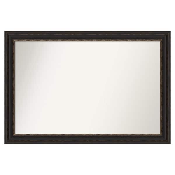 Amanti Art Accent Bronze 47 in. x 32 in. Custom Non-Beveled Polystyrene Antique Framed Bathroom Vanity Wall Mirror