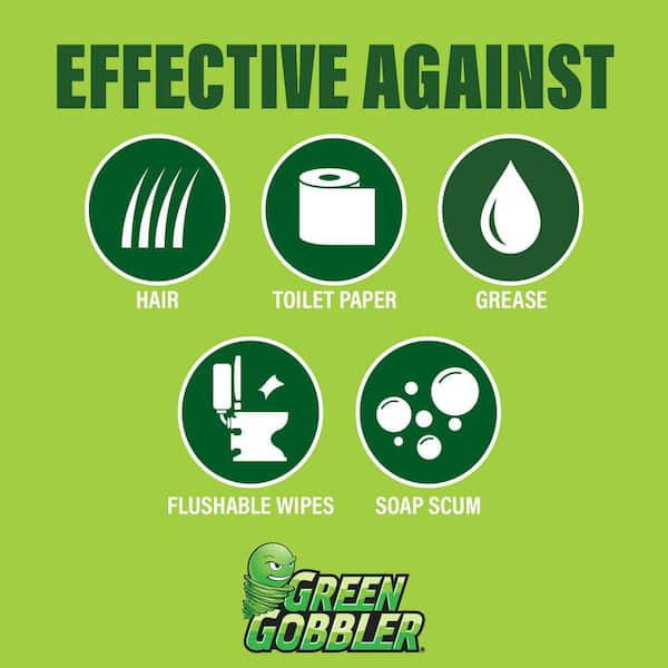 Green Gobbler - 1 Gal. Drain Clog Dissolver and Remover, for Sinks, Tubs, Toilets and Showers