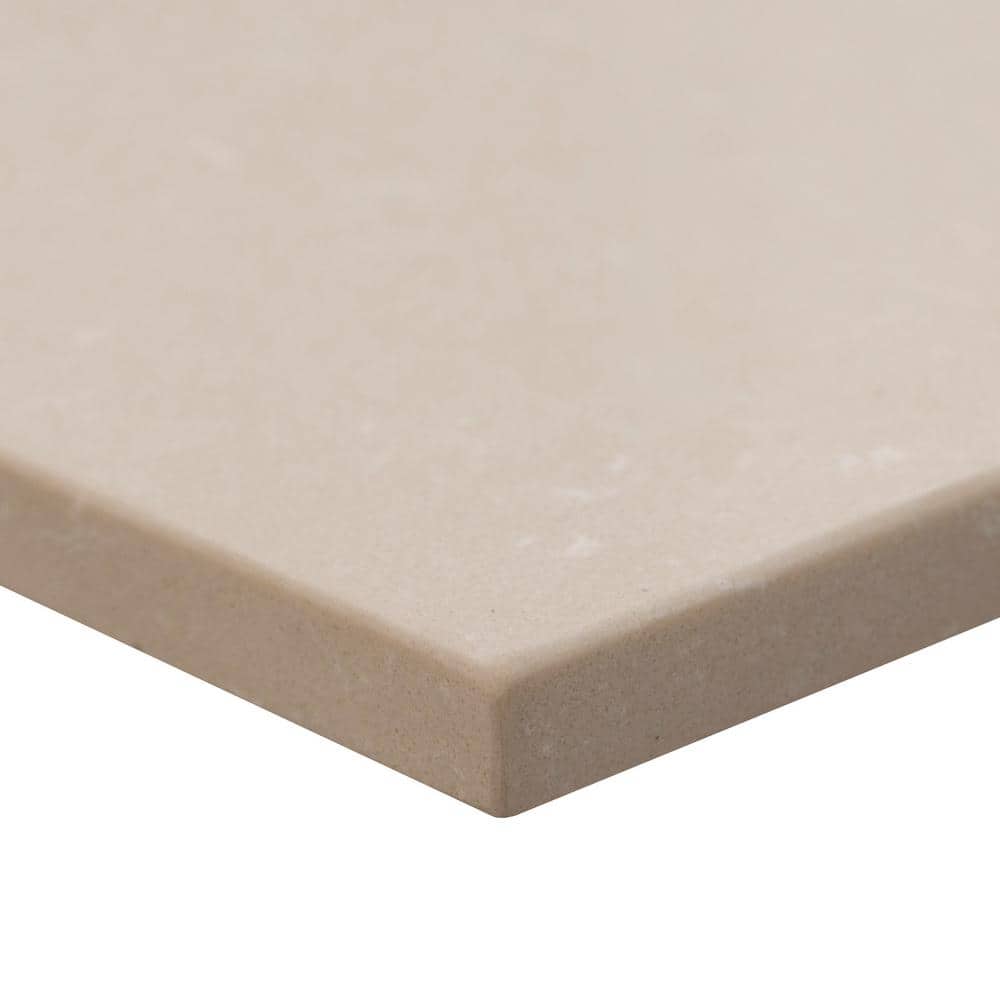 Cosmic Sand 61" Beige Engineered Marble Vanity Top with White Rectangular Sink