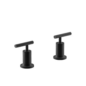 Purist Deck or Wall Mount Bath Faucet Trim in Matte Black (Valve Not Included)