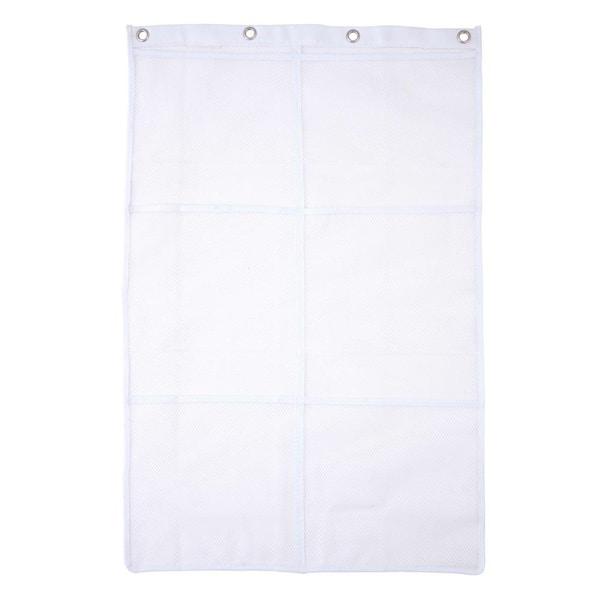 Kenney 6-Pocket Hanging Mesh Shower Organization Caddy in White