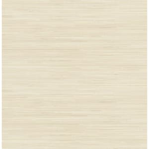 Cashmere Classic Faux Grasscloth Off-White Peel and Stick Wallpaper Sample