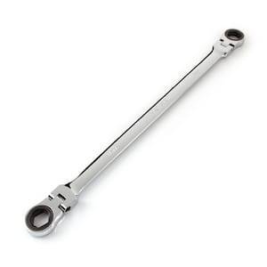 17 mm x 19 mm Extra Long Flex-Head Ratcheting Box End Wrench