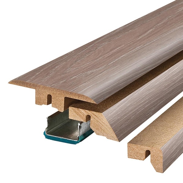 PERFORMANCE ACCESSORIES Lunar 0.75 in. T x 2.37 in. W x 78.7 in. L Textured Wood Look Laminate Moulding/Trim 4 in 1 Molding