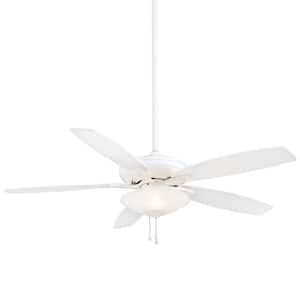 Mojo 52 in. Integrated LED Indoor White Ceiling Fan with Light