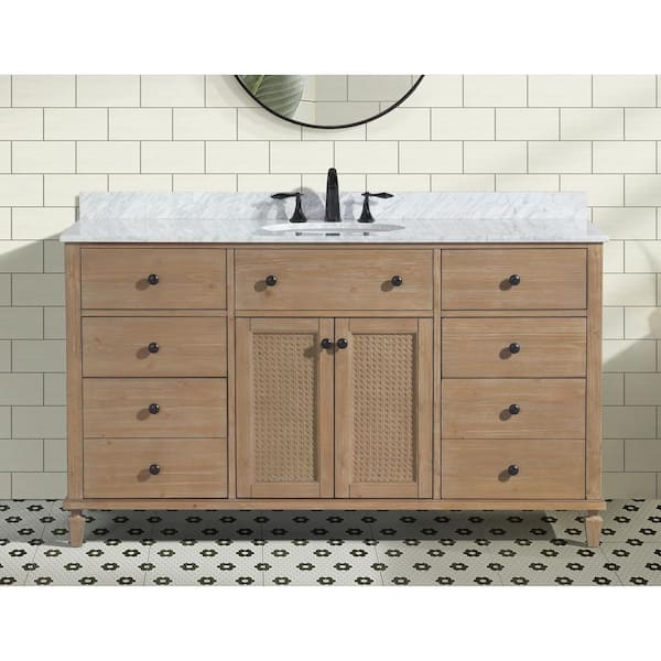 Annieページ Ari Kitchen and Bath Annie 60 in. W x 22 in. D x 34.5 in. H