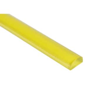 Bright Yellow 3/4 in. x 12 in. Glass Pencil Liner Trim Wall Tile