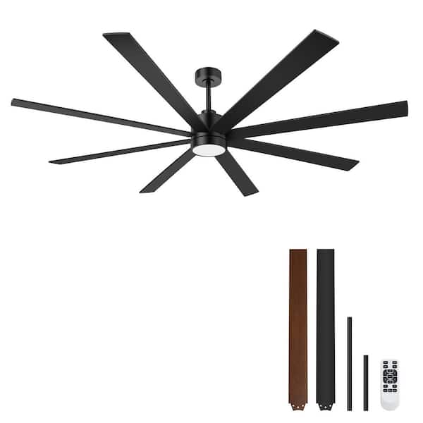 Breezary Lawrence 72 in. Black Windmill Ceiling Fan with LED Light