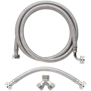 3/4 in. FHT x 3/4 in. FHT x 72 in. Braided Stainless Steam Dryer Installation Kit