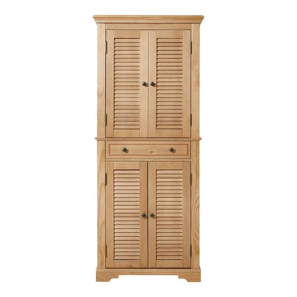 Home Decorators Collection Patina Food Pantry Cabinet with Shutter Doors and Adjustable Shelves