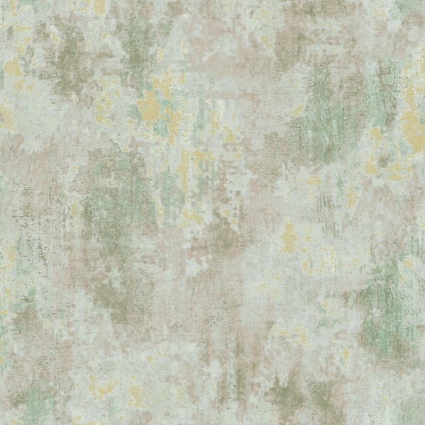 Unbranded Italian Design Green/Beige Rustic Texture Vinyl on Non-Woven Non-Pasted Wallpaper Sample