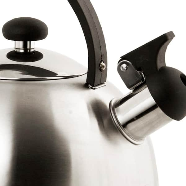 Home Basics 10.6-Cup Silver Stovetop Tea Kettle, Tea Kettles