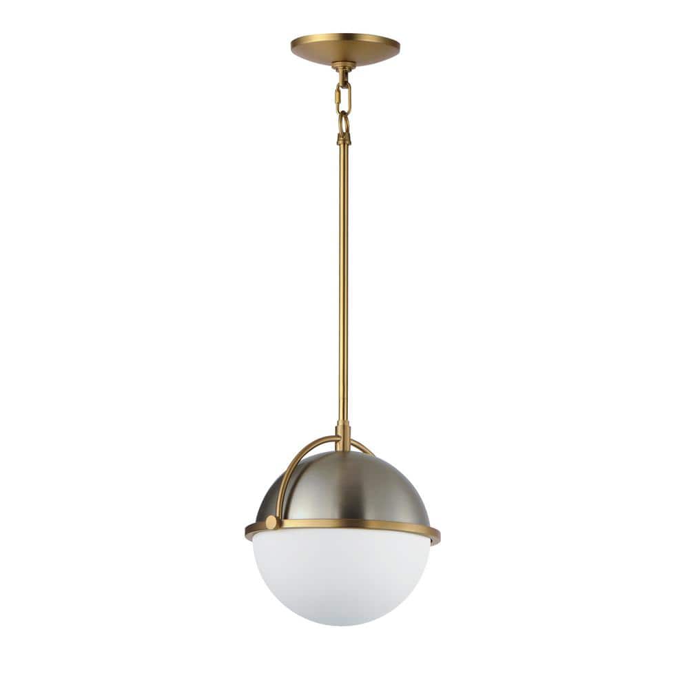 Duke 10 in. 1-Light Satin Brass Single Pendant Light price history on PriceWatchPro