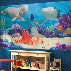 72 in. x 126 in. Finding Dory XL Chair Rail 7-Panel Prepasted Mural
