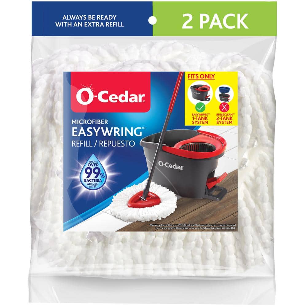 O Cedar EasyWring Microfiber Spin Mop & Bucket Floor Cleaning System with 3 Extra Refills