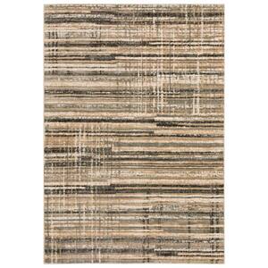 Gentry 8 Grey 1 Ft. 8 In. x 2 Ft. 6 In. Distressed Striped Accent Rug