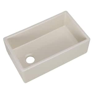 Farmhouse Apron Front Fireclay 30 in. Single Bowl Kitchen Sink in Bisque