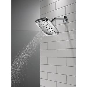 4-Spray Patterns 1.75 GPM 7.69 in. Wall Mount Fixed Shower Head with H2Okinetic in Lumicoat Chrome