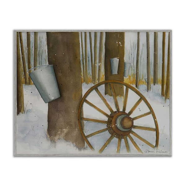 Stupell Industries Maple Sugaring Trees by Gloria Palmer 1-Piece Framed Graphic Print Nature Poster Art Print 20 in. x 16 in.